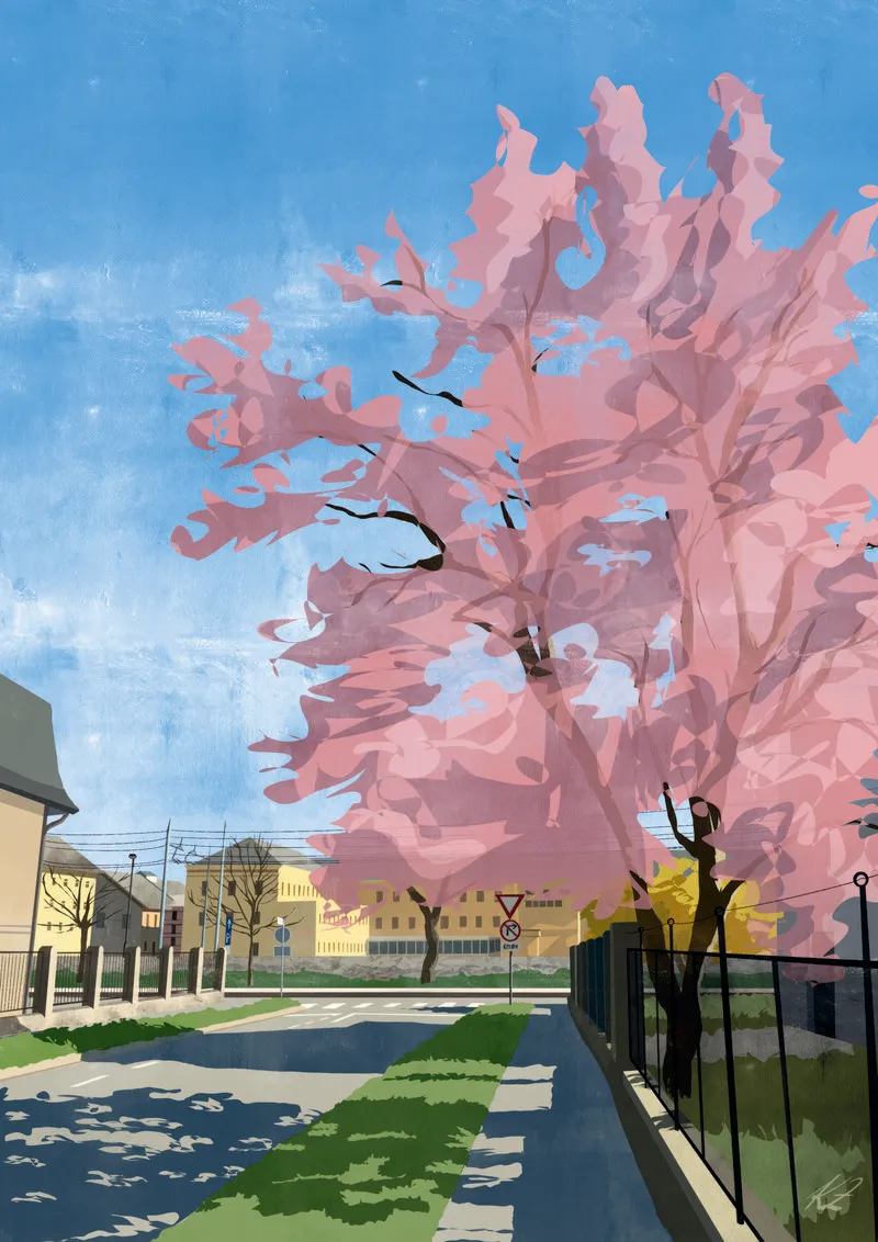 Preview of the image with title &Cherry tree&